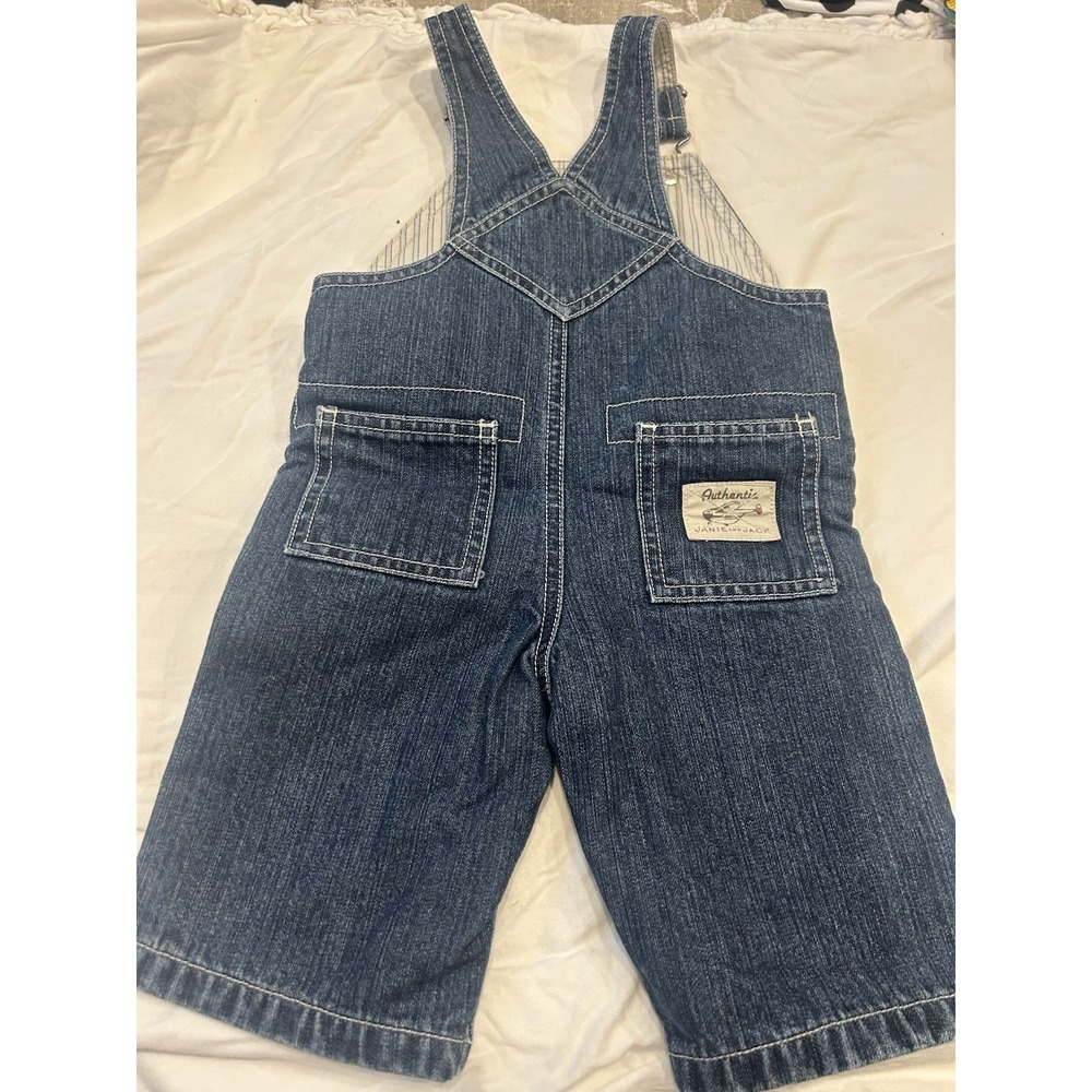 Jamie And Jack Airplane Embroidered Overalls Size 3-6 Months - Picture 4 of 5